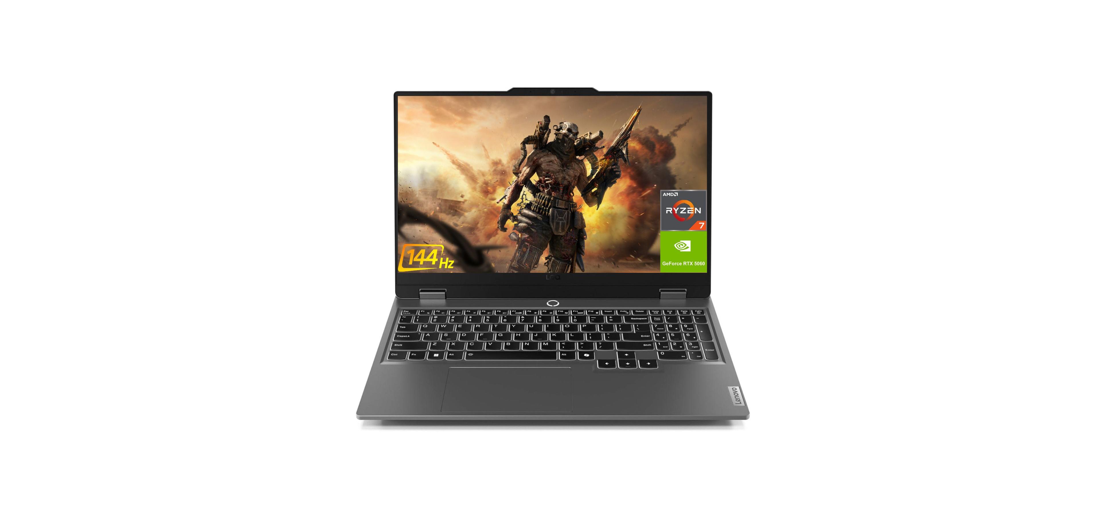 Lenovo Loq Traditional Laptop Amd Ryzen 7 64GB Ram Nvidia GeForce Rtx 5060 2TB Ssd Storage Windows 11 Home 144Hz