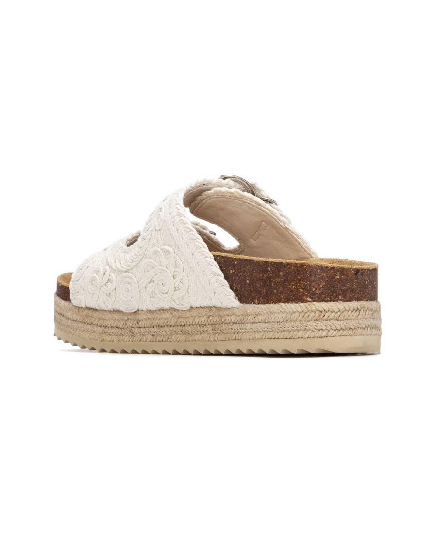 Женские сандалии XTI Refresh Collection Double Strap Buckle Flat, цвет: Бежевая слоновая кость — фото 3