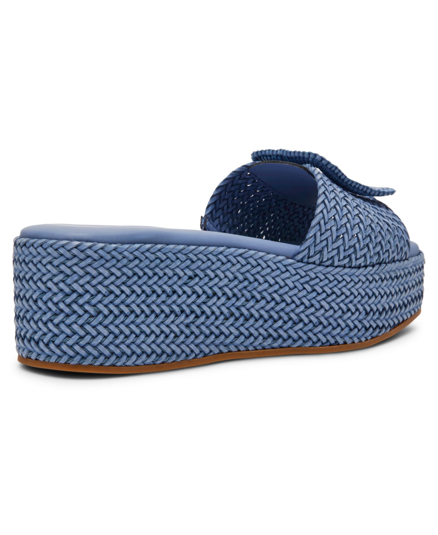 Женские сандалии Anne Klein Lanai Buckle Slide Platform Wedge, цвет: Синий — фото 6