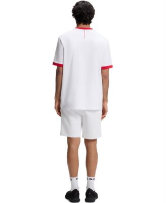 BOSS by Men's Stretch-Cotton England Country Flag Logo T-Shirt