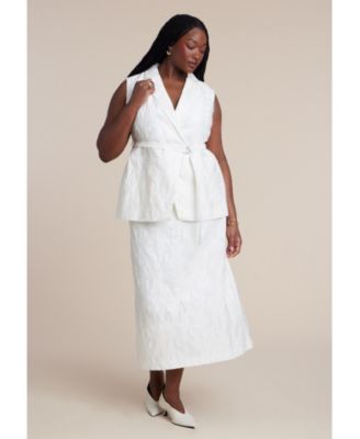 Women's Floral Jacquard A Line Skirt