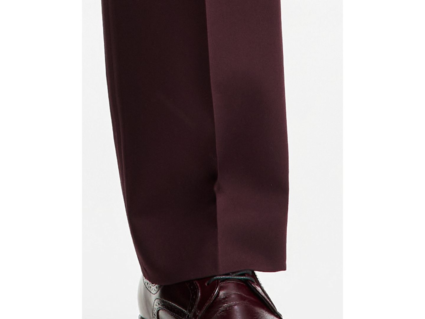 Мужские брюки Tayion Collection Classic-Fit Burgundy Suit Separate, цвет: Бордовый — фото 6