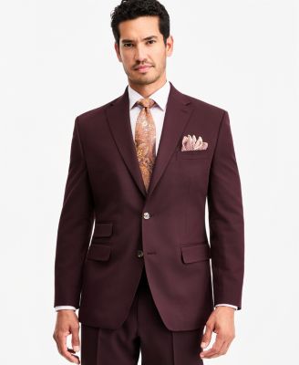 Men's Classic-Fit Burgundy Suit Separate Jacket
