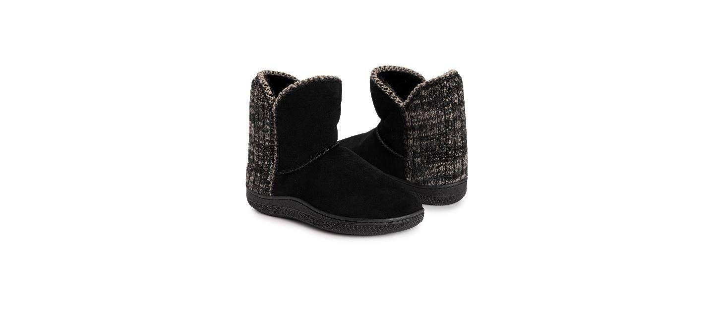 Женские тапочки MUK LUKS Cheyenne Reese Slipper, цвет: Чёрный — фото 6
