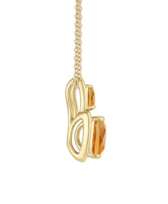 Amethyst (1-3/8 ct. t.w.) & Lab Grown White Sapphire (1/5 ct. t.w.) Pendant Necklace in 14k Gold Over Sterling Silver (Also Available in Multi-Stones)