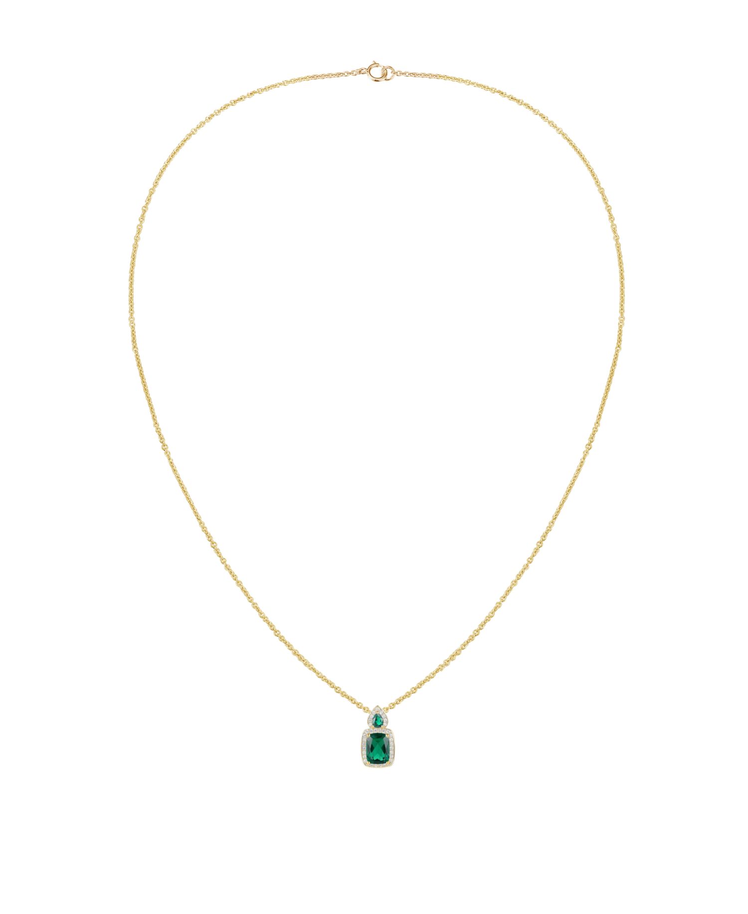 Amethyst (1-3/8 ct. t.w.) & Lab Grown White Sapphire (1/5 ct. t.w.) Pendant Necklace in 14k Gold Over Sterling Silver (Also Available in Multi-Stones)
