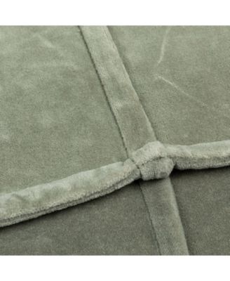 Square 24" Cotton Pouf with Piped Detail