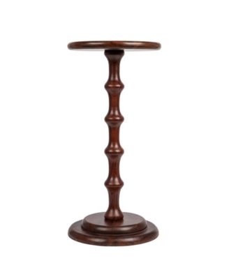 Ergo Pedestal 12" Wood Cocktail Side Table