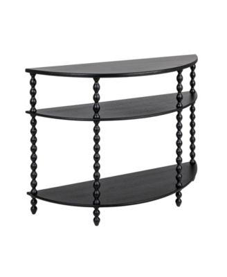 47" Wood 3-Tier Curved Accent Table