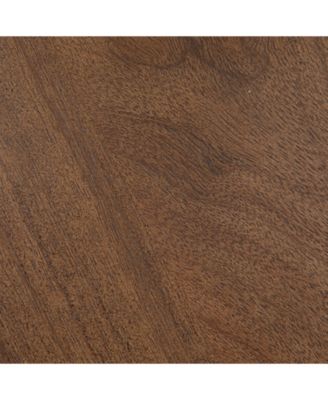 30" Mango Wood Round Bulbed Pedestal Coffee Table