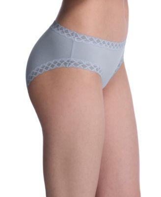Bliss Lace-Trim Cotton Brief Underwear 3-Pack 156058MP