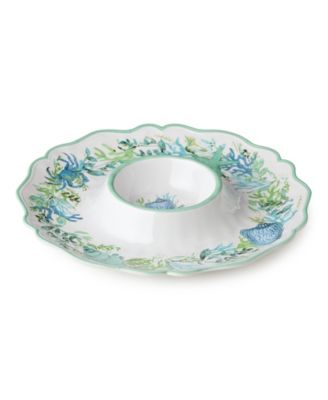 Sea Glass Chip-and-Dip Tray and Rectangular Platter, 2-Pc. Set