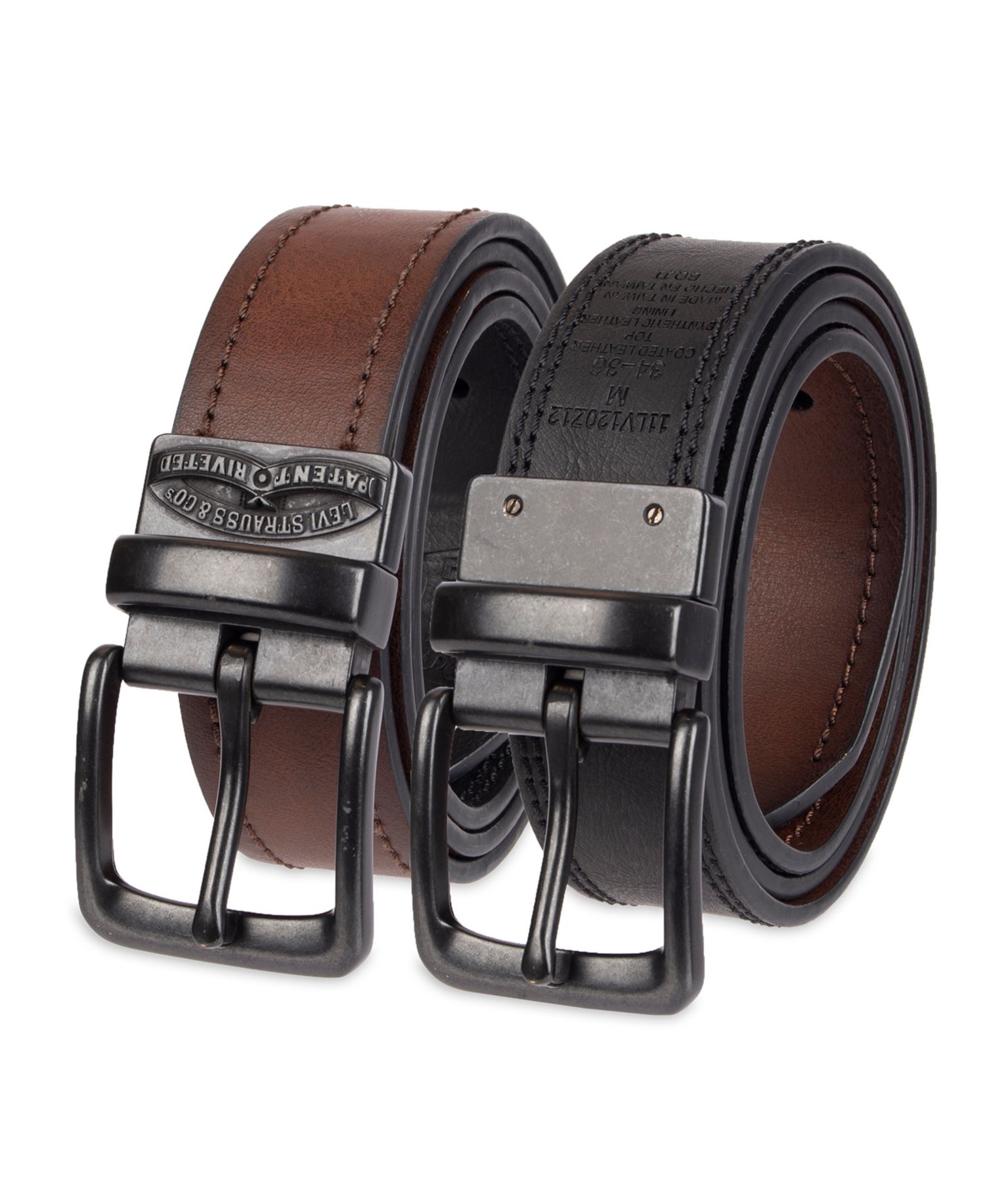38MM Men's Two-In-One Reversible Casual Jean Belt