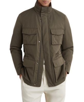 Men's Cotton-Blend Padded Four-Pocket Jacket