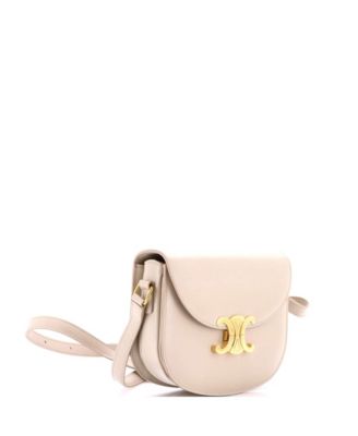 Triomphe Besace Clea Flap Bag Leather