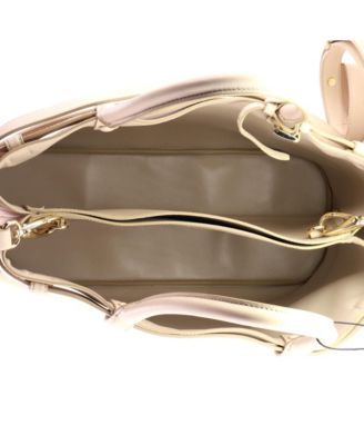 Medium Double Buckle Belt Tote Bag Leather