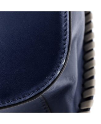 Small Cahier Crossbody Bag Embellished Denim and Leather