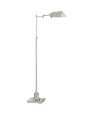 Jenson Traditional 54" Tall Standing Floor Lamps Set of 2 Lights Swing Arm Pharmacy Adjustable Brushed Nickel