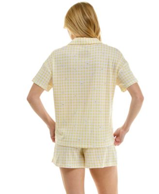 Women's Collared Top and Pull-On Shorts, 2-Piece Set