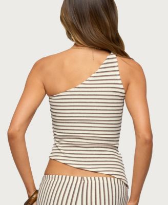 Women's Abril One Shoulder Striped Top