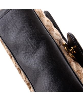 Small GG Marmont Flap Bag Diagonal Quilted GG Canvas with Leather