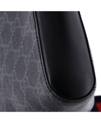 Medium Web Strap Front Zip Messenger Bag GG Coated Canvas