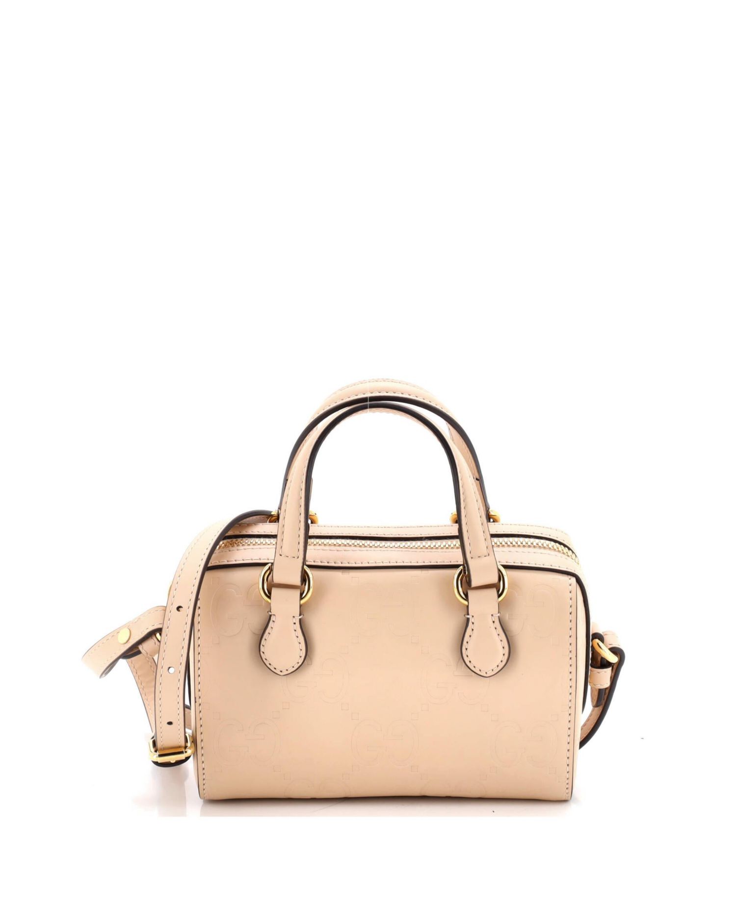 Super Mini Convertible Boston Bag Jumbo GG Embossed Leather