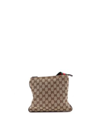 Small Web Strap Zip Messenger Bag GG Canvas