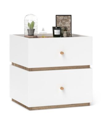 2-Drawer Modern Nightstand with Storage for Bedroom