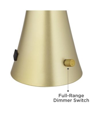 Karl 27 1/2" Tall Modern Table Lamps Set of 2 Full Range Dimmer USB Port Gold Metal Living Room Charging