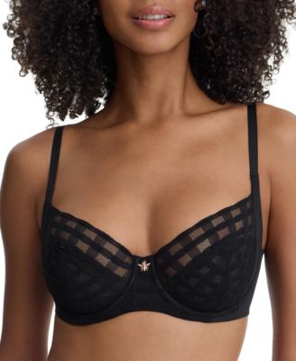 Women's Bonbon Full Coverage Gingham Lace Bra