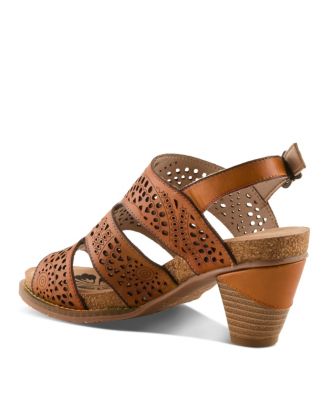 L`Artiste Perfdfection Women s Leather Sandal with Hand-painted Comfort Fit