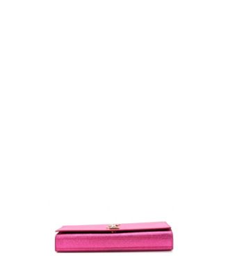 Long Classic Monogram Clutch Metallic Calfskin