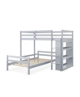 Loft Bed with Storage Shelves