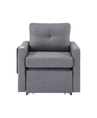 Convertible Sleeper Sofa Bed with 5 Adjustable Angles, Side Pockets, and Pull-Out Design