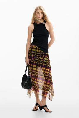 Women's Asymmetrical printed skirt