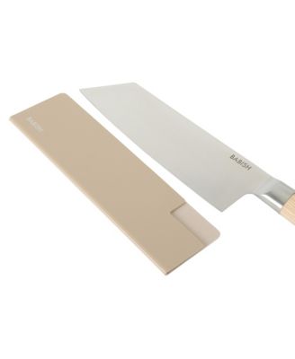 14 Piece Full Tang Forged Light Pakka Wood Kitchen Knife Set with High Carbon German Steel Blades and Protective Sheaths.