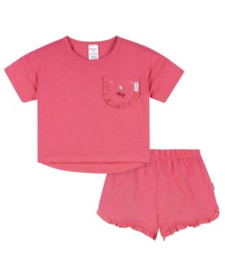 Toddler Girls 2-Piece Pocket Tee and Shorts Set