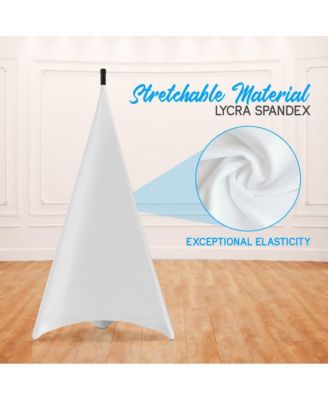 Universal Lighting Tripod Stand Scrim - Triple Sided DJ Speaker / Light Stand Skirt Cover w/Hook and Loop Straps PSCRIM3W