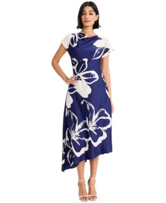 Women's Short-Sleeve Fit & Flare Dress