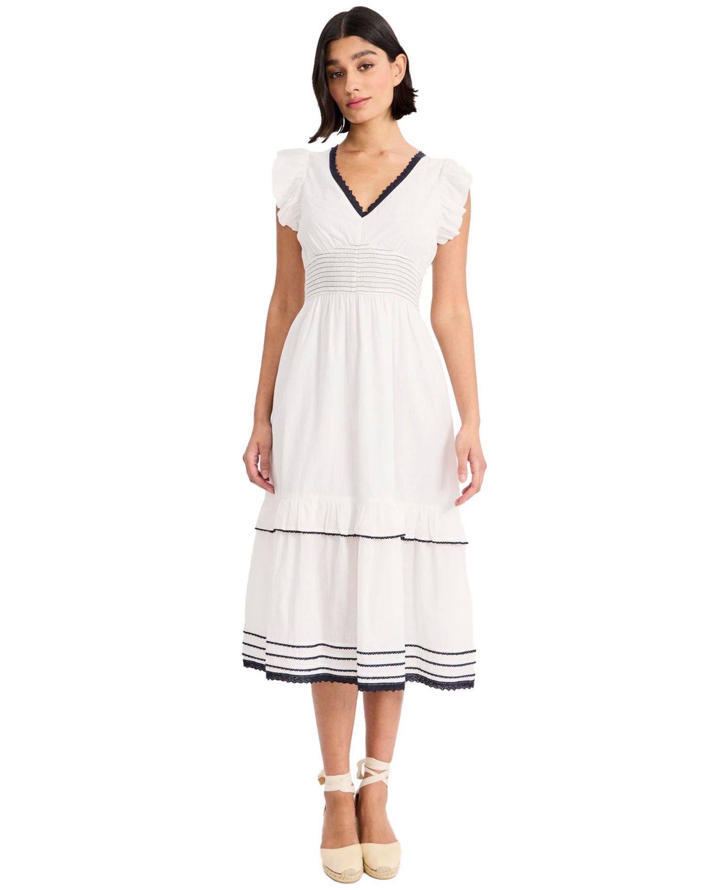 Women's Balloon-Sleeve Midi Dress