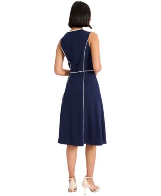 Women's Sleeveless V-Neck Midi Dress
