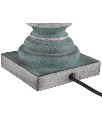 Patsy Country Cottage Table Lamps 26 1/2" High Set of 2 Table Top Dimmers Fabric Drum Shade for Living Room House Home