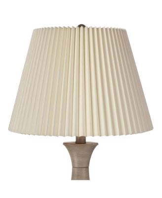 Avery Traditional Table Lamps 25" High Set of 2 Faux Wood with USB Charging Port LED Touch On Off for Living Room Home Desk