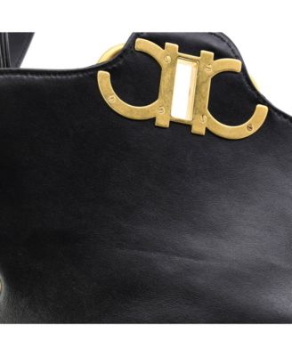 Medium Gancini Turnlock Flap Bag Gancini Quilted Leather