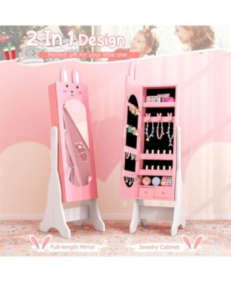 Princess Vanity Table and Chair Set with Jewelry Armoire and Mirror