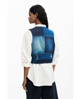 Women's Patchwork denim vest