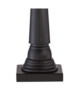 Dolbey 28" Tall Tapered Column Farmhouse Rustic Table Lamps Set of 2 Bronze Finish Metal Shade Bedroom