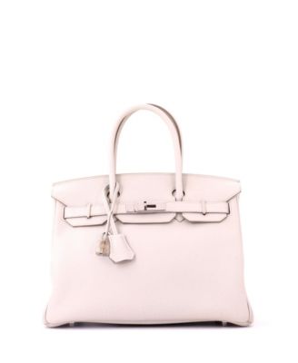 Birkin 30 Handbag Light Togo with Palladium Hardware