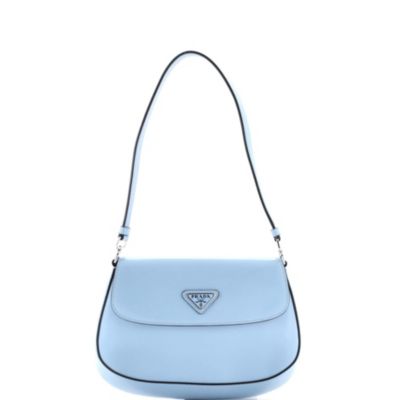Small Cleo Flap Shoulder Bag Spazzolato Leather